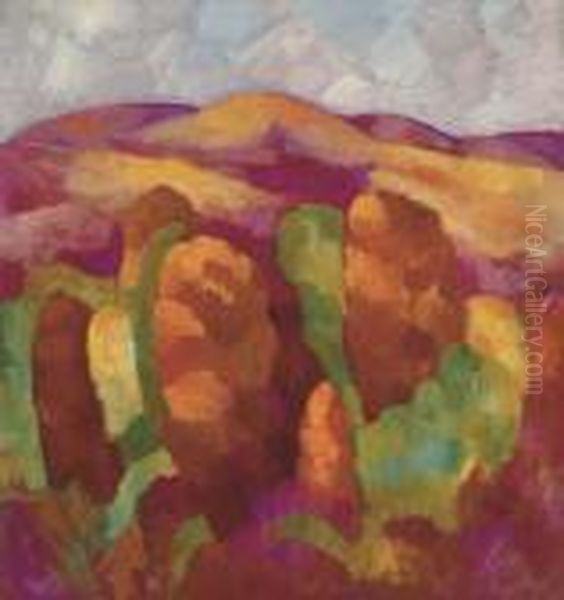 Mountains, No. 19 Oil Painting by Marsden Hartley