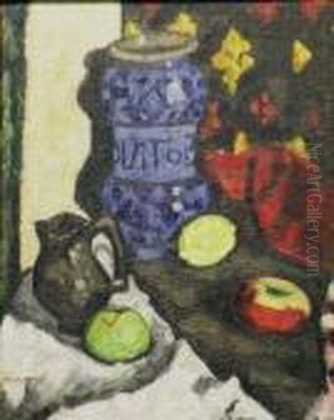 The Faenza Jar Oil Painting by Marsden Hartley