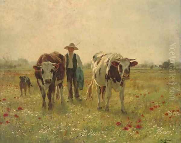 Homeward bound Oil Painting by Adolphe Charles Marais