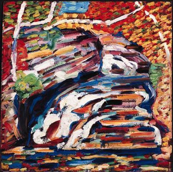 Autumn Cascade I Oil Painting by Marsden Hartley