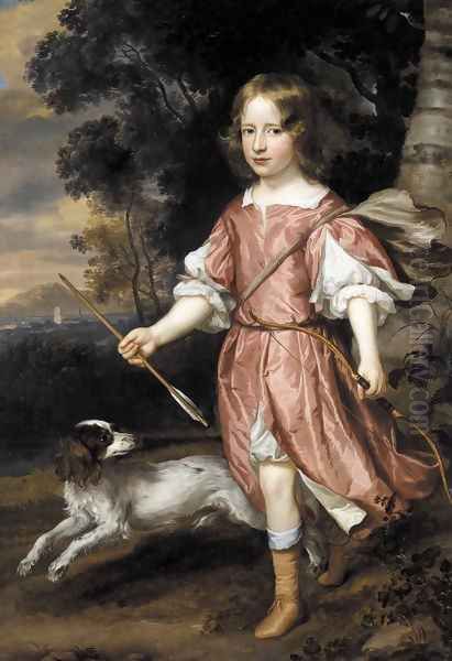 Portrait of the son of a nobleman as Cupid Oil Painting by Jan Mytens