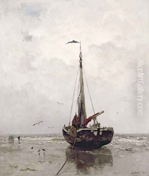 The Fishing Boat 1878 Oil Painting by Jacob Henricus Maris