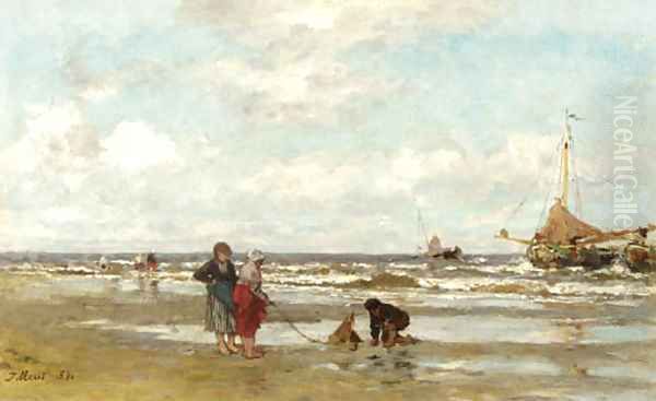 Shore at Scheveningen Oil Painting by Jacob Henricus Maris