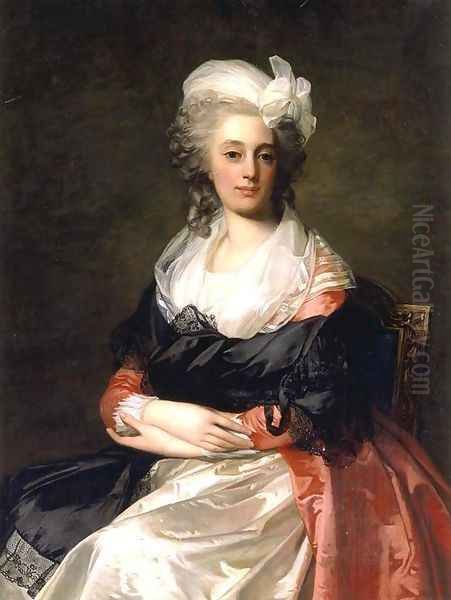 Portrait of a Lady 1791 Oil Painting by Jean-Laurent Mosnier