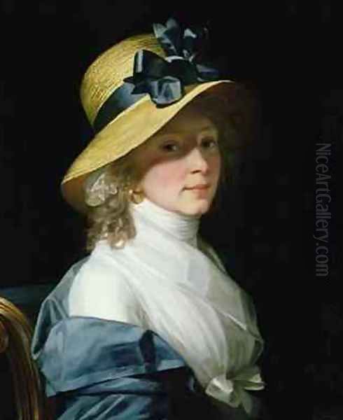 Portrait of Frau Senator Elisabeth Hudtwalcker nee Moller 1752-1804 1798 Oil Painting by Jean-Laurent Mosnier