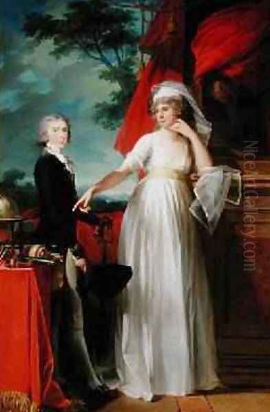 Margaret Callender and her son James Kearney 1795 Oil Painting by Jean-Laurent Mosnier