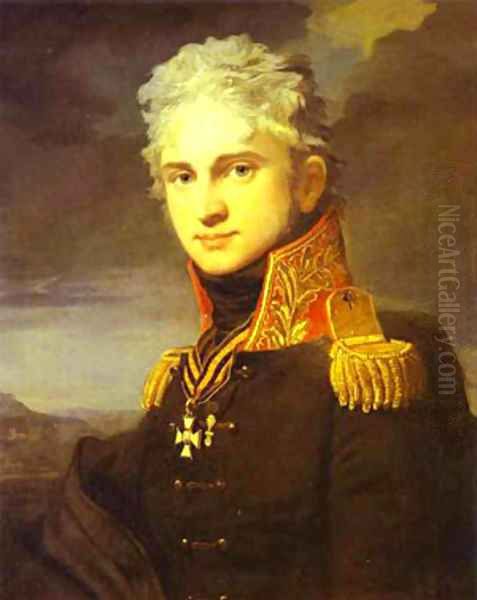 Portrait Of Count Pavel Stroganoff (1772-1817) 1808 Oil Painting by Jean-Laurent Mosnier