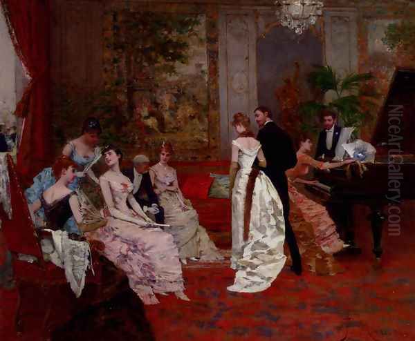 The Recital Oil Painting by Francisco Miralles Galup