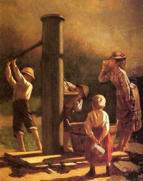 The Village Pump Oil Painting by William Penn Morgan