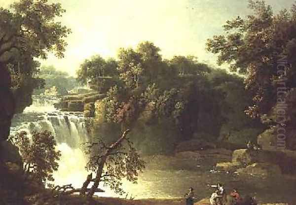 Cora Lynn the Falls from the Clyde Oil Painting by Jacob More