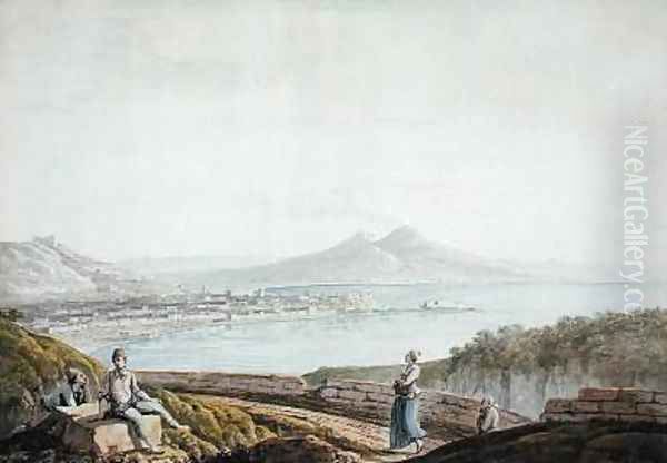 Naples from Posillipo Oil Painting by Jacob More