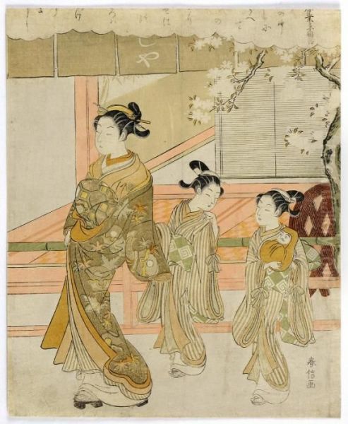 Dignitary Ariwara No Narihira, From The Series Sanjurokkasen Oil Painting by Suzuki Harunobu