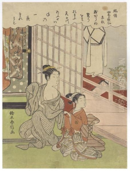 Untitled Oil Painting by Suzuki Harunobu