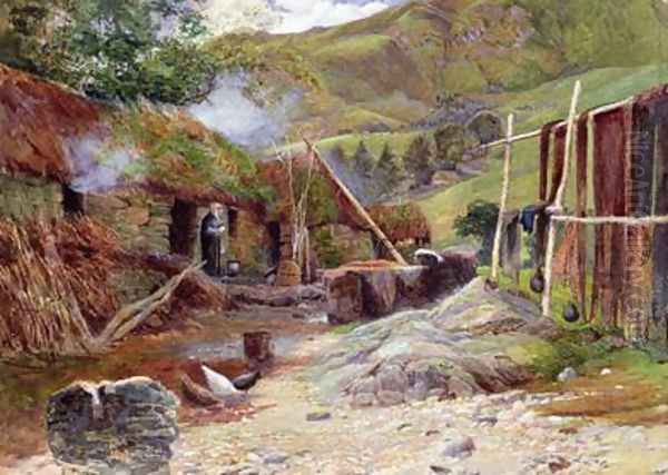 Drying Nets Oil Painting by William Henry Millais