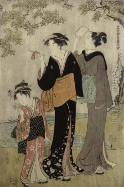 Untitled Oil Painting by Suzuki Harunobu