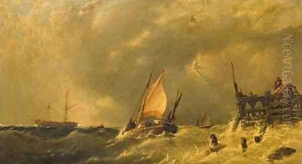 The Storm 1885 Oil Painting by James Edwin Meadows