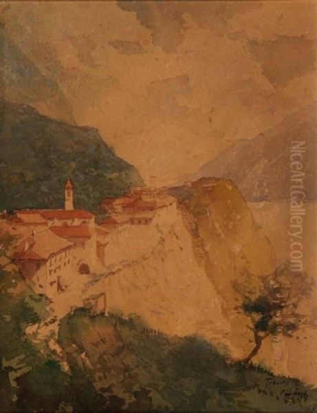 Tremosine Oil Painting by Gyula Hary