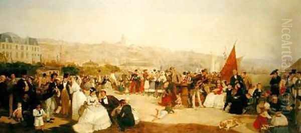 A Day at Boulogne 1870 Oil Painting by Matthew 