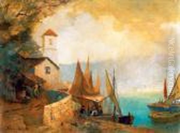 Istria Oil Painting by Gyula Hary