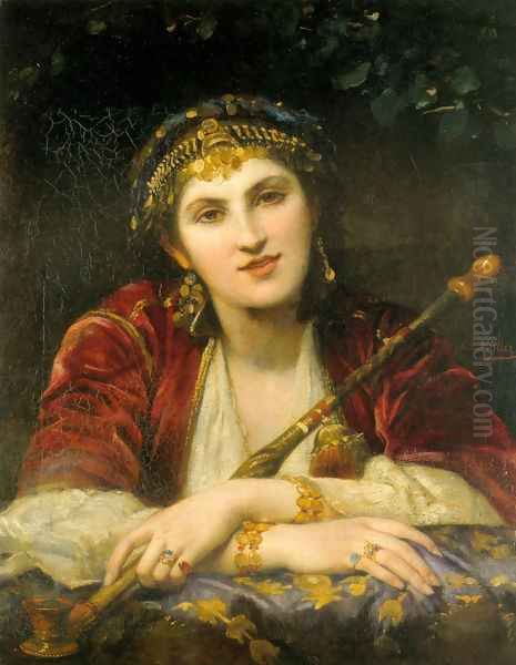 La belle orientale Oil Painting by Charles Louis Lucien Muller