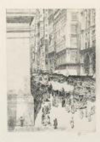 Fifth Avenue Oil Painting by Frederick Childe Hassam