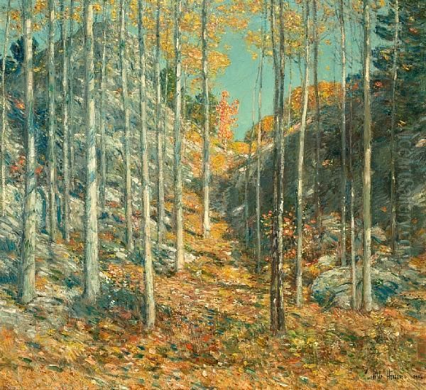 Old Indian Trail To The Sea Oil Painting by Frederick Childe Hassam