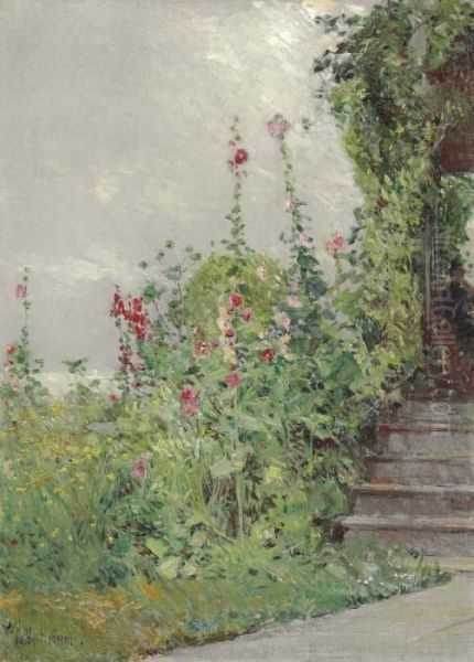 Celia Thaxter's Garden, Appledore, Isles Of Shoals Oil Painting by Frederick Childe Hassam