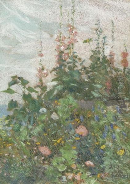 Celia Thaxter's Garden Oil Painting by Frederick Childe Hassam