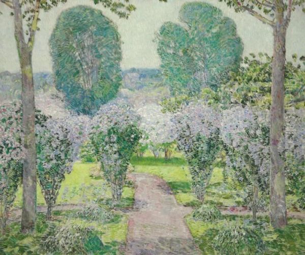 Altheas Oil Painting by Frederick Childe Hassam