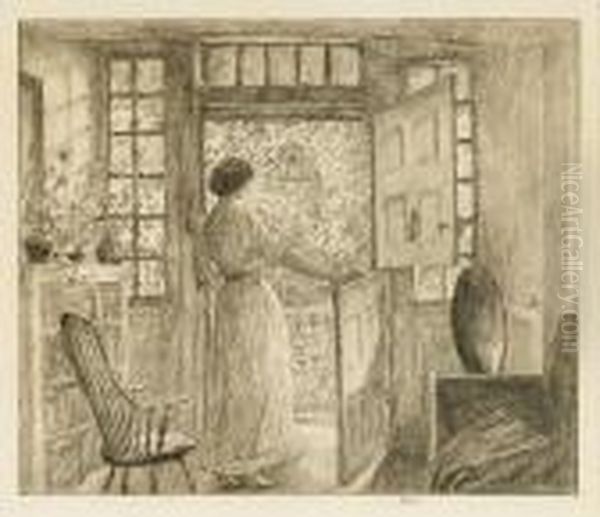 The Dutch Door Oil Painting by Frederick Childe Hassam