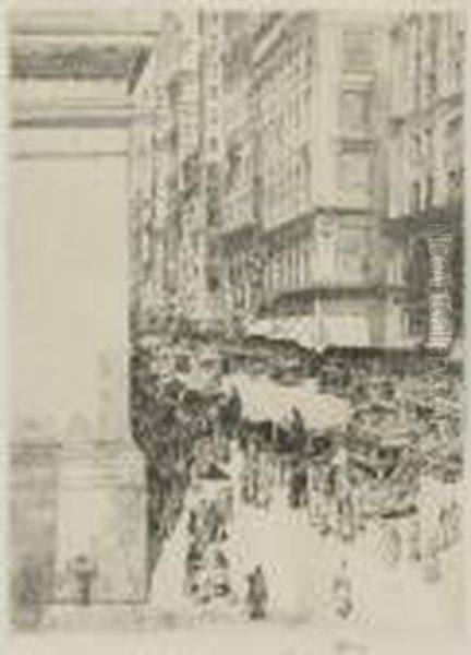 Fifth Avenue, Noon Oil Painting by Frederick Childe Hassam