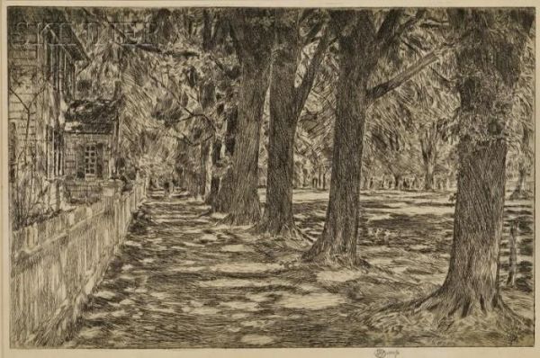 Easthampton Oil Painting by Frederick Childe Hassam