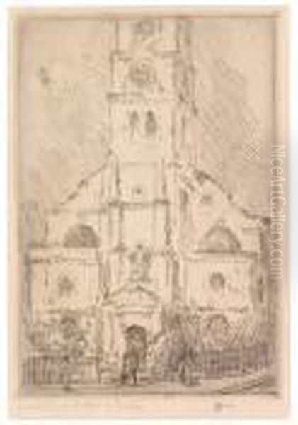 St. Sepulchre, Strand Oil Painting by Frederick Childe Hassam