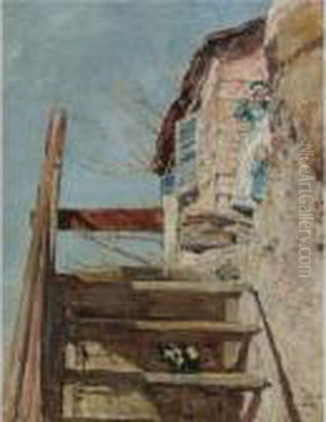 The Stairs Oil Painting by Frederick Childe Hassam