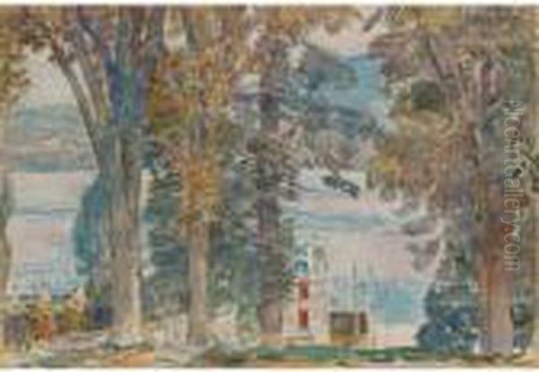 Newburgh, New York Oil Painting by Frederick Childe Hassam