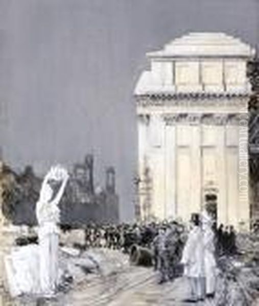 World's Columbian Exposition, Chicago, Illinois Oil Painting by Frederick Childe Hassam