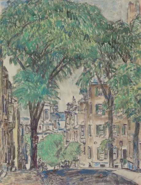 Mount Vernon Street, Boston Oil Painting by Frederick Childe Hassam