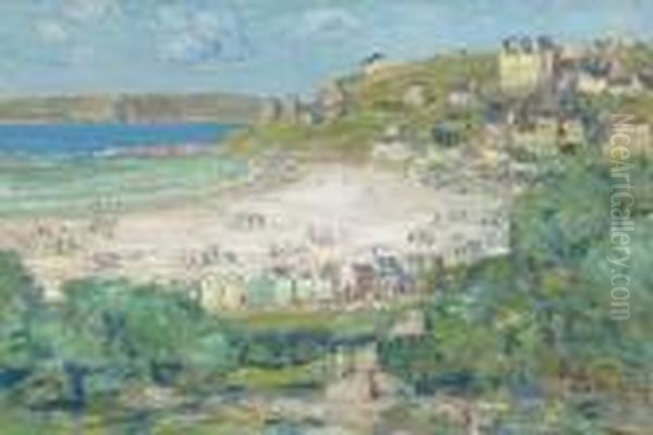 Perros-guirec, Cotes Du Nord, France Oil Painting by Frederick Childe Hassam