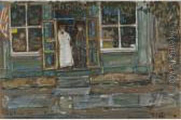 Grocery Store, Phoenecia Oil Painting by Frederick Childe Hassam