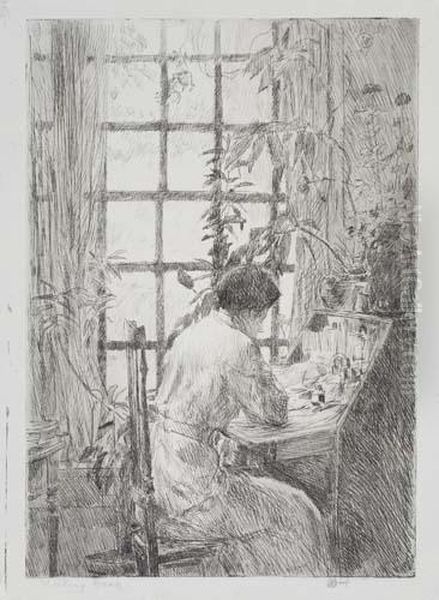 The Writing Desk Oil Painting by Frederick Childe Hassam