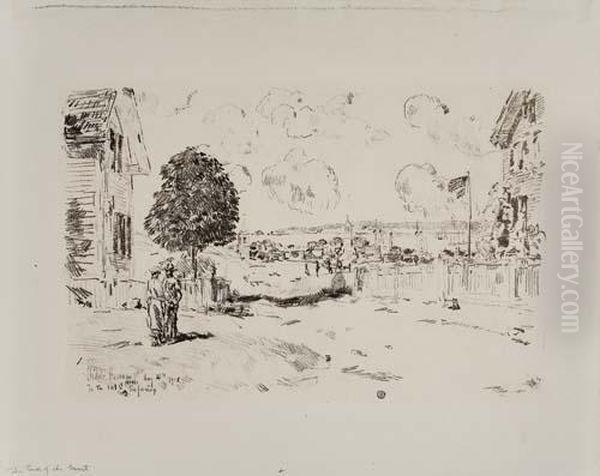 The Court, Gloucester Oil Painting by Frederick Childe Hassam