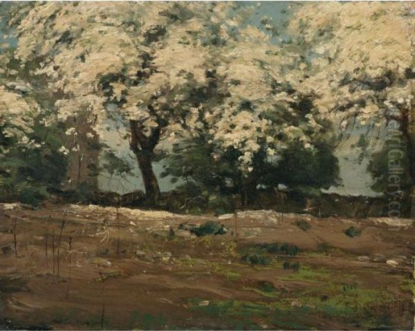 Blossoms Oil Painting by Frederick Childe Hassam