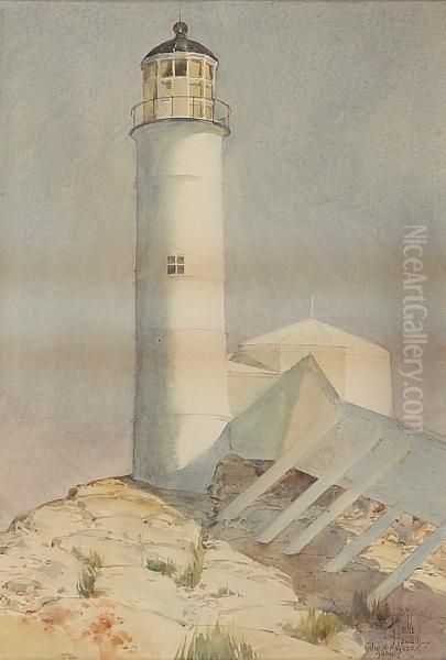 White Island Light, Isle Of Shoals Oil Painting by Frederick Childe Hassam