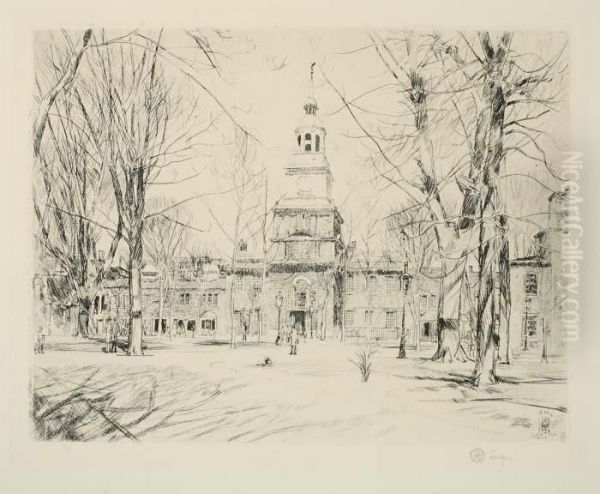 Independence Hall, Philadelphia Oil Painting by Frederick Childe Hassam