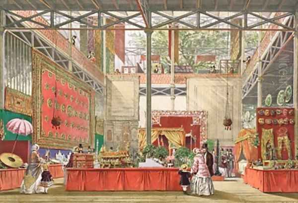 View of the India section of the Great Exhibition of 1851 Oil Painting by Peter Mabuse