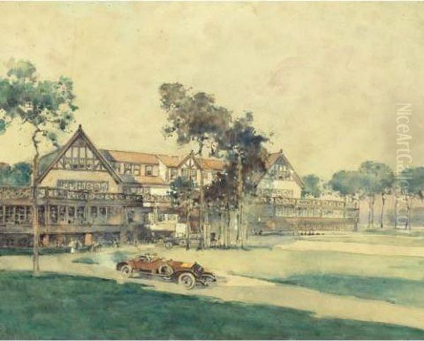 Country Club Oil Painting by Frederick Childe Hassam