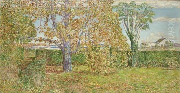 Autumn Landscape, East Hampton Oil Painting by Frederick Childe Hassam