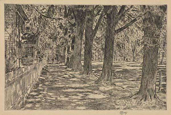 Easthampton Oil Painting by Frederick Childe Hassam