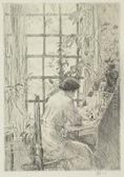 The Writing Desk Oil Painting by Frederick Childe Hassam