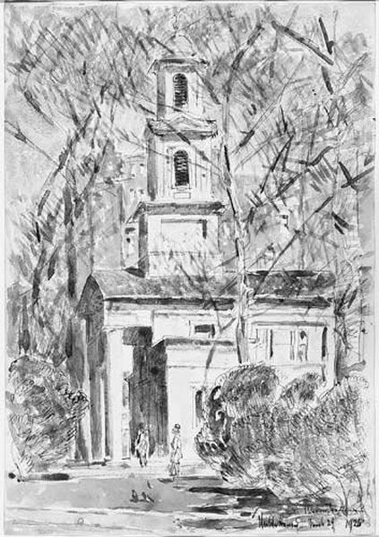 St. John's Church, Washington, D.c. Oil Painting by Frederick Childe Hassam